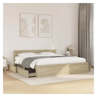 vidaXL Bettgestell 180 x 200 cm Sonoma-Eiche
