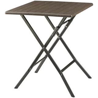 [en.casa] Lillestrøm Klapptisch 61,5 x 61,5 x 73 cm Dunkelbraun