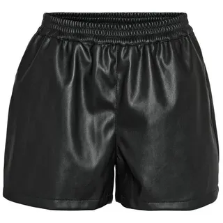 Noisy may Shorts Coated Shorts Leder Optik PU Beschichtete Kurze Hose NMANDY 6799 in Schwarz schwarz