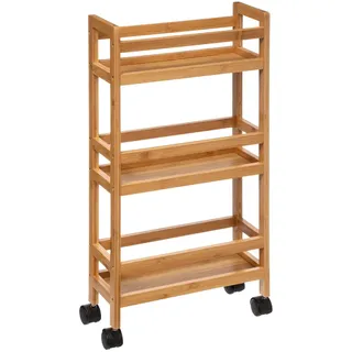 5five simply smart Schmaler Bambuswagen mit Rollen