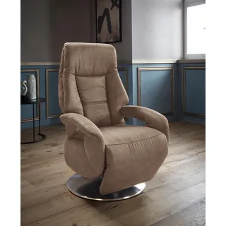 TV-Sessel SIT&MORE "Enjoy" Sessel Gr. Lu x us-Microfaser, manuell verstellbar, ohne Aufstehhilfe, B/H/T: 74 cm x 109 cm x 77 cm, braun (latte) Fernsehsessel und TV-Sessel Sessel