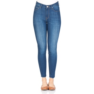 Lee Damen Jeans Scarlett High Skinny Fit Out Misfit Hoher Bund Reißverschluss W 25 L 33