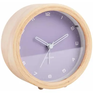 Karlsson Wecker Gentle - Violett - Ø11.8cm | Rund - skandinavisch - Holz - Wecker für Schlafzimmer