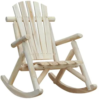Outsunny Schaukelstuhl 66 x 96 x 98 cm natur 1 St.