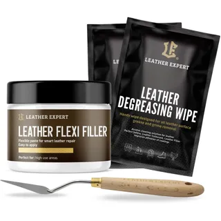 Leather Expert Flüssigleder “Leather Flexi Filler” 25 ml - Lederreparatur Paste - Lederpflege Auto - Kunstleder Reparaturset - Auto Lederpflege - Leder Pflegemittel Auto - Leder Pflege