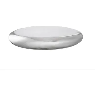 Licht-Erlebnisse Wandregal GENEVA, Schwebend aus Metall in Silber B: 40 cm rund Wandmontage silberfarben