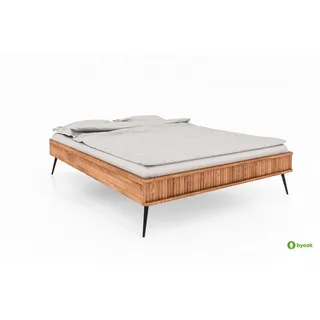 byoak Bettgestell, Kernbuche, Holz, Echtholz,Kernbuche, 140x220 cm, Schlafzimmer, Betten