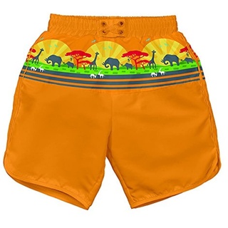 LÄSSIG Baby Badehose Board Shorts UV-Schutz 50+, Orange Safari Sunset S