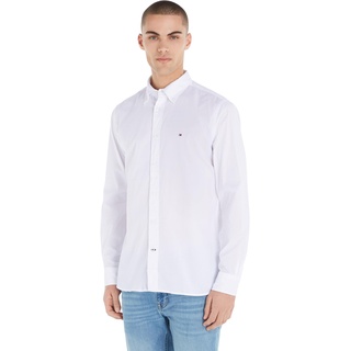 Tommy Hilfiger Herren Core Flex Poplin Rf Shirt Mw0mw25035 Freizeithemden, Weiß (White), L EU