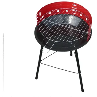 Benson Barbecue Grill 4-stufig BBQ Kohlegrill für Reisen Camping Picknick rot...