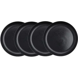 BUTLERS Frühstücksteller Ø22 cm schwarz 4er Set