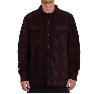 Volcom Herren Fleece Jacke Bowered rot - L - L
