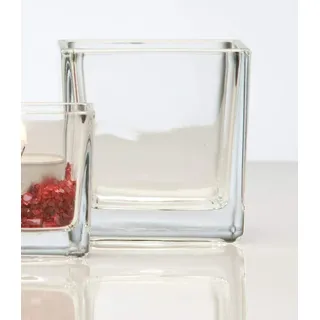 Sandra Rich Glasvase Cube klar eckig 8 cm Ø 8,0 x 8,0 cm