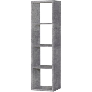Standregal FORTE "Mauro" Regale Gr. B/H/T: 38 cm x 142 cm x 33 cm, grau (betonoptik lichtgrau) Raumteiler-Regal Regal Standregal Standregale Regale