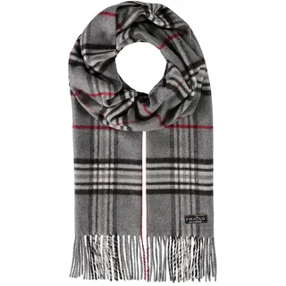 FRAAS Cashmink Schal 30 x 180 cm - Weicher als Kaschmir - Made in Germany - Schal kariert für Herren - Perfekt für Herbst und Winter Grau