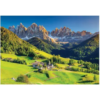 WallArena - Vlies Fototapete Berge Alpen Landschaft Natur Gebirge Landschaft 312x219 cm - Fototapeten - Tapeten - für Wohnzimmer Schlafzimmer - Vliestapete Wandtapete Tapete 3D Effekt- inkl. Kleister