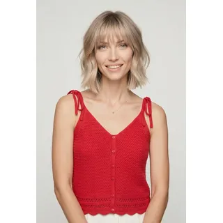Vero Moda Stricktop VMSALTY SANDS SL TOP SE Baumwolle rot XS (34)
