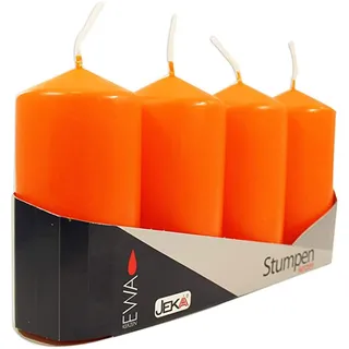 Ebersbacher Kerzenfabrik GmbH 3er Pack Stumpenkerzen orange Größe (Ø x H): ca. 50 x 100 mm (3 x 4 Stück)