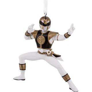 Hallmark Hasbro Power Rangers White Ranger Weihnachtsdekoration, Geschenke für Kinder