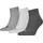 Socken Quarter Plain 3er Pack Grau 43-46
