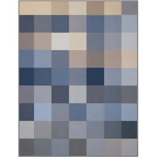 Biederlack Woven Kuscheldecke 150 x 200 cm Blau/Grau/Beige