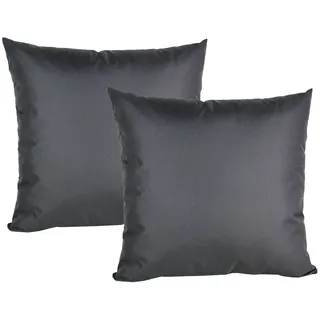 JACK Dekokissen JACK 2x 50x50cm Outdoor Lounge Kissen inkl. XXL Füllung Sitzkissen, starke Füllung, Robust, Strapazierfähig, Wasserabweisend, Innen&Außen schwarz