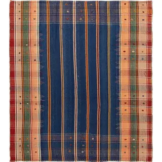Nain Trading Orientteppich Kelim Fars Jajim 168x195 Handgewebter Orientteppich / Perserteppich, rechteckig, Höhe: 5 mm blau|rot