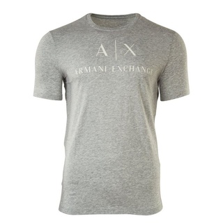 ARMANI EXCHANGE T-Shirt Herren T-Shirt - Schriftzug, Rundhals, Cotton grau MYourfashionplace