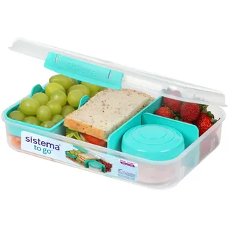 Sistema Drei-Kammer-Lunchbox mit Joghurtbehälter und Schale 1,48 L Farbenmix