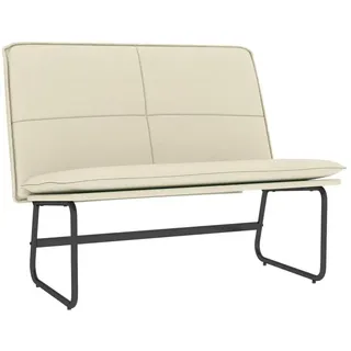 vidaXL Sitzbank Creme 100 x 75 x 76 cm Kunstleder
