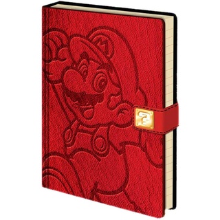PYRAMID Super Mario Bros Notizbuch (Mario Design) A5 Premium Notizbuch, Schreibbuch & Tagebuch - Offizielles Linzenzprodukt, Red