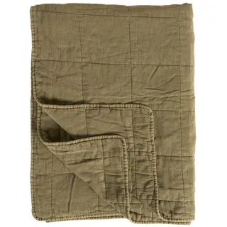ib laursen Klassischer Quilt Bettüberwurf 130 x 180 cm Olive
