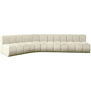 altdecor Ecksofa Samt 6-Sitzer Beige