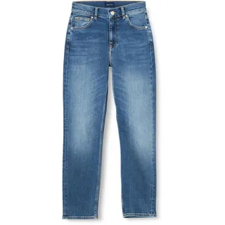 GANT Damen Cropped Slim Jeans, Mid Blue Worn in, 27W EU - 27