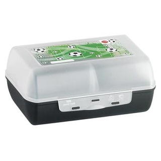 Emsa Lunchbox Variabolo Soccer 516991, Kunststoff, Brotdose mit Trennwand, 16 x 7 x 11 cm