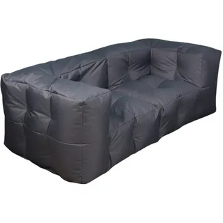 bananair - Modulares Gartensofa Hellgrau, Wetterfestes Outdoor Bodensofa 3-Sitzer & 2-Sitzer mit Schaumstoff Polsterung, Abnehmbar als 2 Poufs, Ideal für Balkon & Terrasse (180x90 cm)