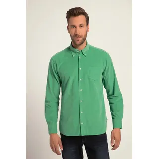 JP1880 Businesshemd Cordhemd Langarm Buttondown Kragen Modern Fit grün 7XL