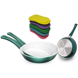Cerafit Fusion Pfannen, Set 8-tlg. mit Mikrofaser-Schwamm