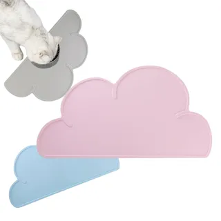VINPAM-Kreative niedliche Haustier silikon Haustier tischset fütterungsmatte katzennapf hundenapf rutschfeste wasserdichte Matte Haustier essmatte 48 * 27cm,rosa (rosa)