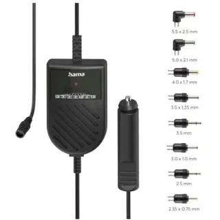 Hama Netzteil für Kfz, einstellbar, 3000mA, 36W, max. 12V, stabilis., 8 Adapter
