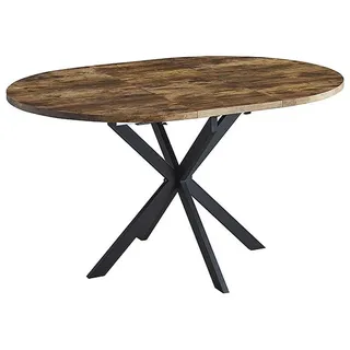 designimpex Esstisch, Schwarz, Nussbaum, Holzwerkstoff, 100x75x100 cm, Esszimmer, Tische, Esstische