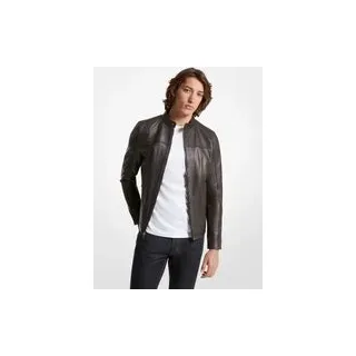 MK Bikerjacke Aus Leder - Braun - Michael Kors - S