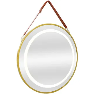 pro.tec Badezimmerspiegel, Gold Glas, Metall, Rund, 50x50x3.5 cm, Badezimmer, Badezimmerspiegel, Badspiegel