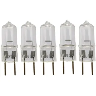UGEFKMQ Halogen-Stiftsockellampe G6.35 24V 20W Halogenlampen Superhell Klare Kapsel Glühlampe G6.35 100W 24V GY6.35 Bi-pin Glühbirne Warmweiß 5PC 35W