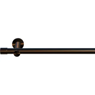 Gardinenstange HIGH-LINE ANDRAX, 1-Lauf, braun-antik, Ø 20 mm, 220 cm, inkl. Träger und Endstücke
