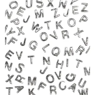 Rayher Hobby 3123722 Wachsbuchstaben, 9 mm, SB-Beutel 2 Stück, R, silber