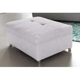 Polsterhocker HOME AFFAIRE "Labene", silber, B:98cm H:42cm T:68cm, Struktur fein (95% Polyester, 5% Polyamid);Luxus-Microfaser ALTARA NUBUCK (100% Polyester);Kunstleder SOFTLUX / Struktur (100% Polyester);Struktur (100% Polyester), Hocker, Polsterhocker