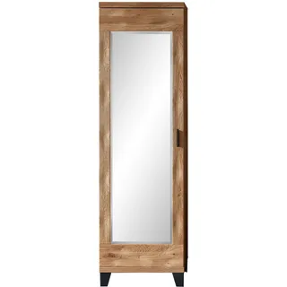 Wohn-Concept Persiko Garderobenschrank Wildeiche Massivholz/Metall Old Artisan/Anthrazit - Anthrazit