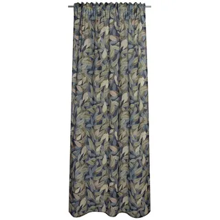 Esprit Halbtransparenter Schlaufenvorhang MACY Blau 130 x 250 cm - Blau