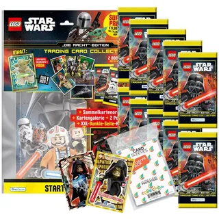Star Wars Sammelkarte LEGO Star Wars Serie 4 Karten 1Starter + 10Booster + collect-it Hüllen